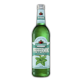Das Bild zeigt den Pfeffi Turnbeutel. Darauf sind schwarze Männchen zu sehen, die ein Glas halten, in das eine grüne Flüssigkeit läuft mit der Aufschrift "Läuft" 
