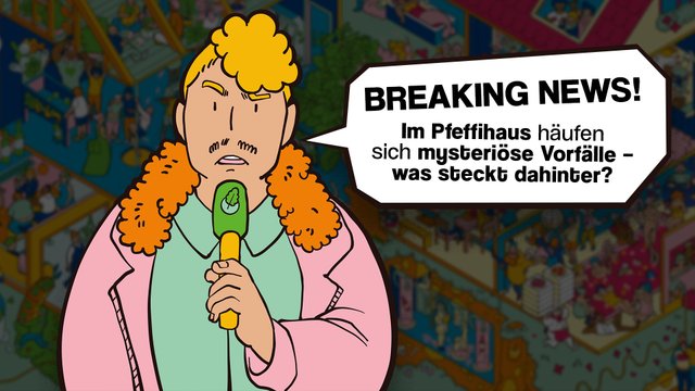 Moderator, der die neue Pfeffi und Saure Kirsche Limited Edition ankündigt